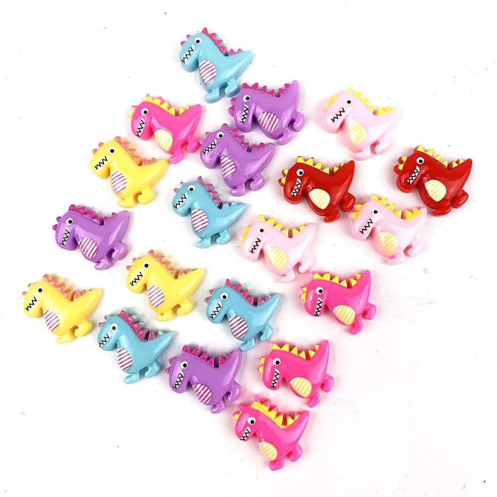 5423 20PC Mix Resin Mini Dinosaur Flatback Cabochon for Craft Making
